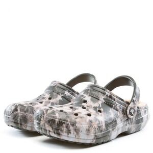 Crocs Classic Lined Bleach Dye Clog Slides Camo 207299-001 Men's 5/Women's 7